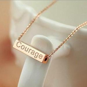 14k Rose Gold Plated Titanium Wishing Lettering..