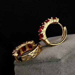 Luxurious 18kgp Ruby Lady Earrings