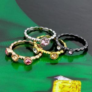 Lovely Rings Brass Gold Plated Lady Rings Set..