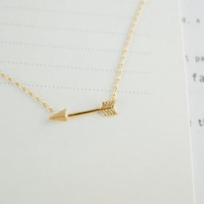 Tiny Arrow Necklace In Gold, Silver Or Rose Gold..