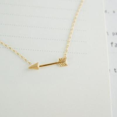 tiny arrow necklace in gold, silver or rose gold tiny necklace for women
