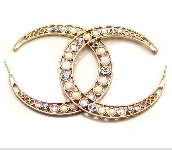 Big Hoop Earrings Vintage Jewelry Sparkling Rhinestone Crystal For Women Charm Fashion Earrings 2013