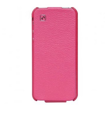 Iphone 5 Real Leather Case Cool Hoco Simple Flip Style Vertical Cover (rose)