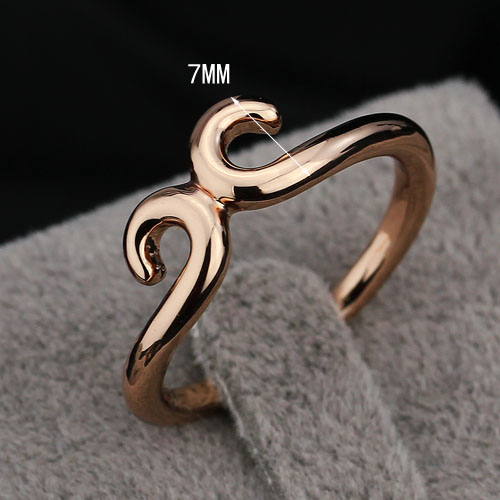 Simple Brass Rose Yellow Gold Plated Ring