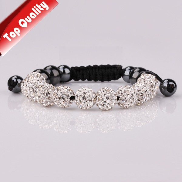 Fashion Bracelets 10mm Crystal Ball(11pcs) Shambala Jewelry Arrivel Mix Colors