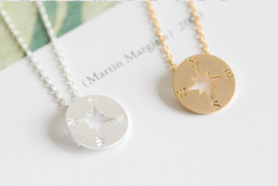 Tiny Compass Necklace,compass Jewelry, Nautical Necklace